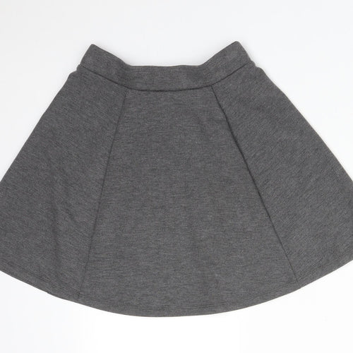 George Girls Grey  Polyester Skater Skirt Size 8-9 Years  Regular