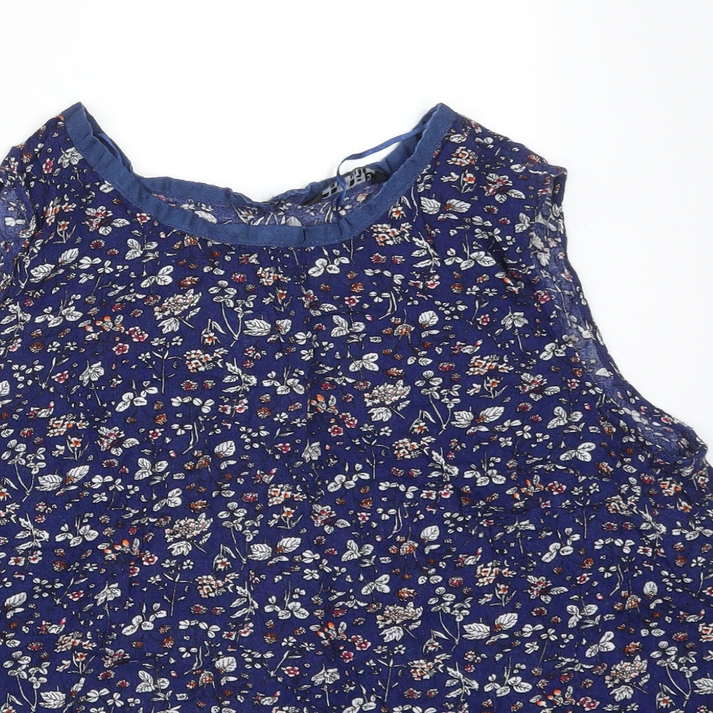 Select Womens Multicoloured Floral Viscose Basic T-Shirt Size 16 Round Neck