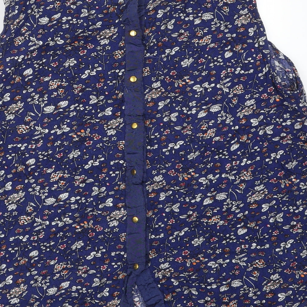 Select Womens Multicoloured Floral Viscose Basic T-Shirt Size 16 Round Neck