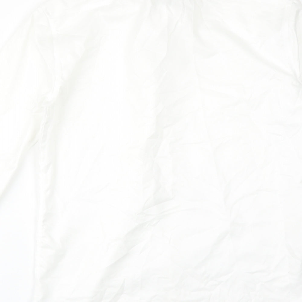 M&S Mens White  Cotton  Dress Shirt Size 15 Collared