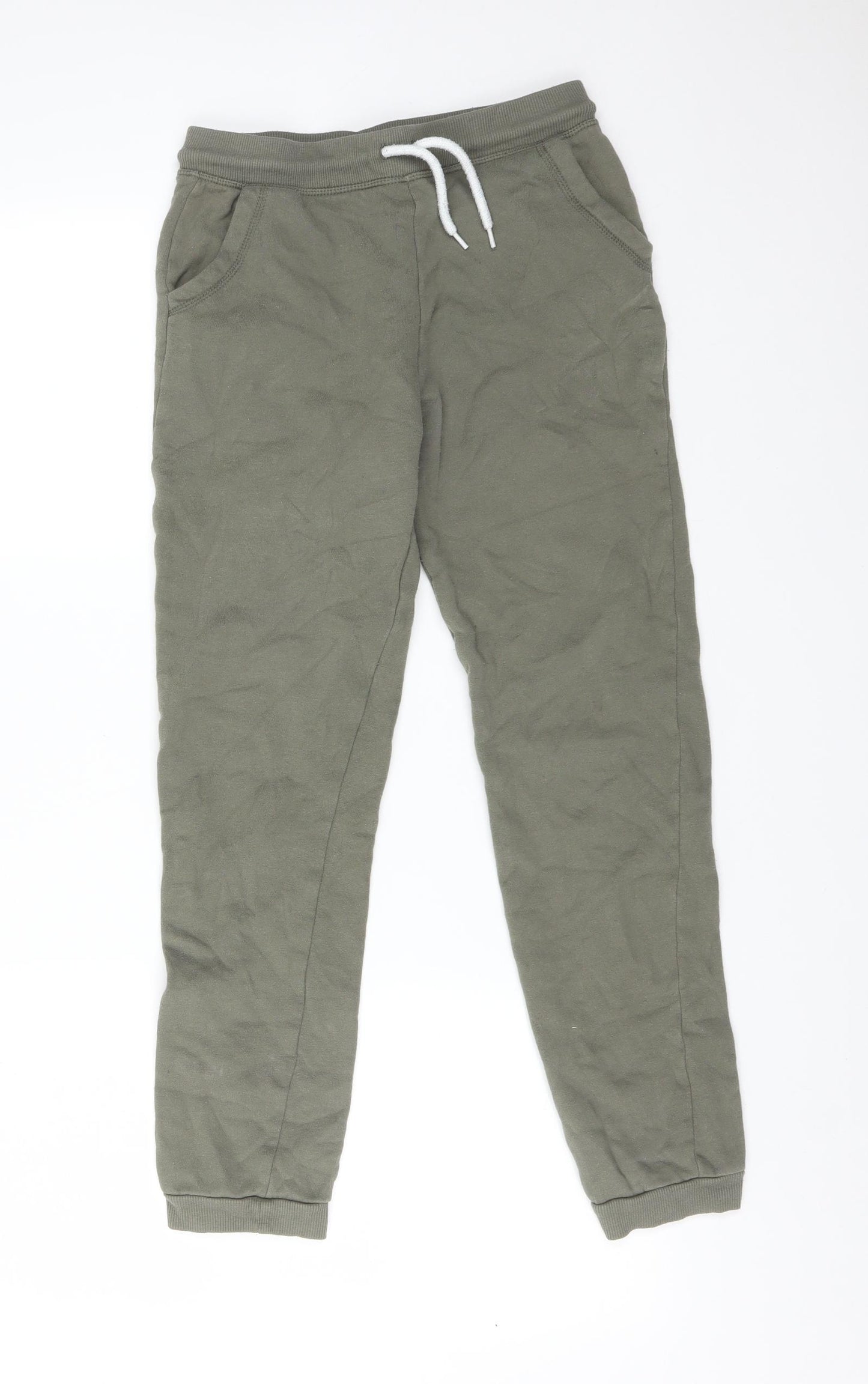 Primark Girls Green  Cotton Jogger Trousers Size 13-14 Years  Regular