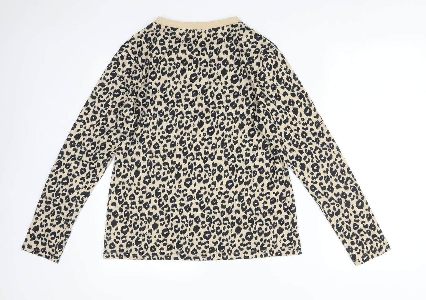 Blooming Jelly Womens Multicoloured Animal Print Viscose Basic T-Shirt Size M Round Neck