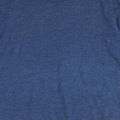 F&F Mens Blue  Acrylic  T-Shirt Size L Crew Neck