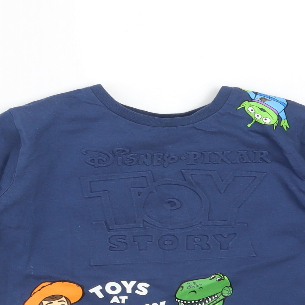 Primark Boys Multicoloured Colourblock Cotton Basic T-Shirt Size 3-4 Years Round Neck  - TOY STORY 4