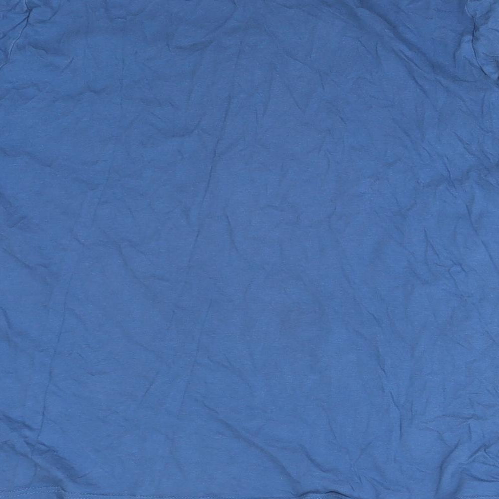 Papaya Womens Blue  Cotton Basic T-Shirt Size 16 Round Neck