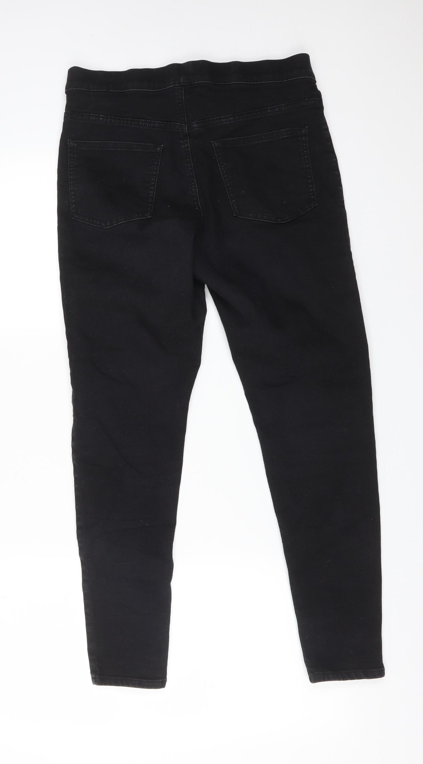 M&S Womens Black  Cotton Jegging Jeans Size 12 L26 in Regular