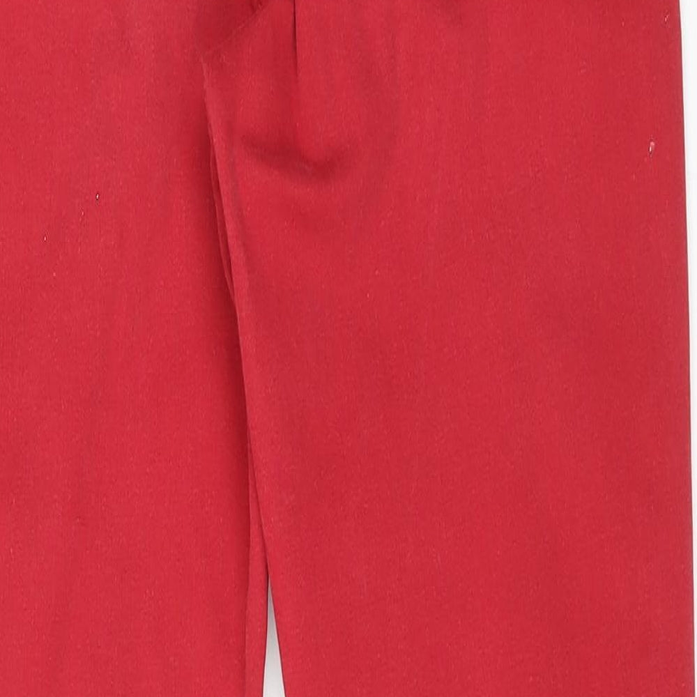M&S Womens Red  Cotton Skinny Jeans Size 10 L25 in Regular