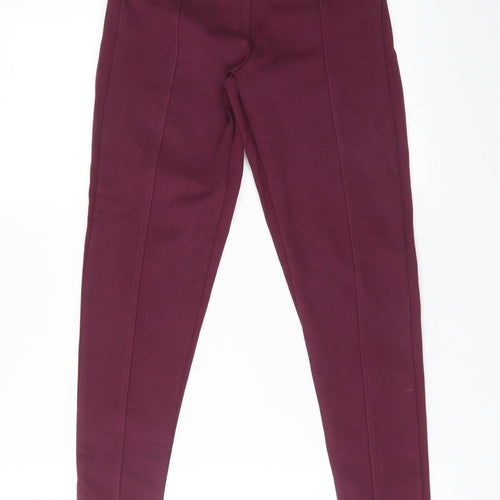 M&S Womens Purple  Viscose  Leggings Size 8 L27 in