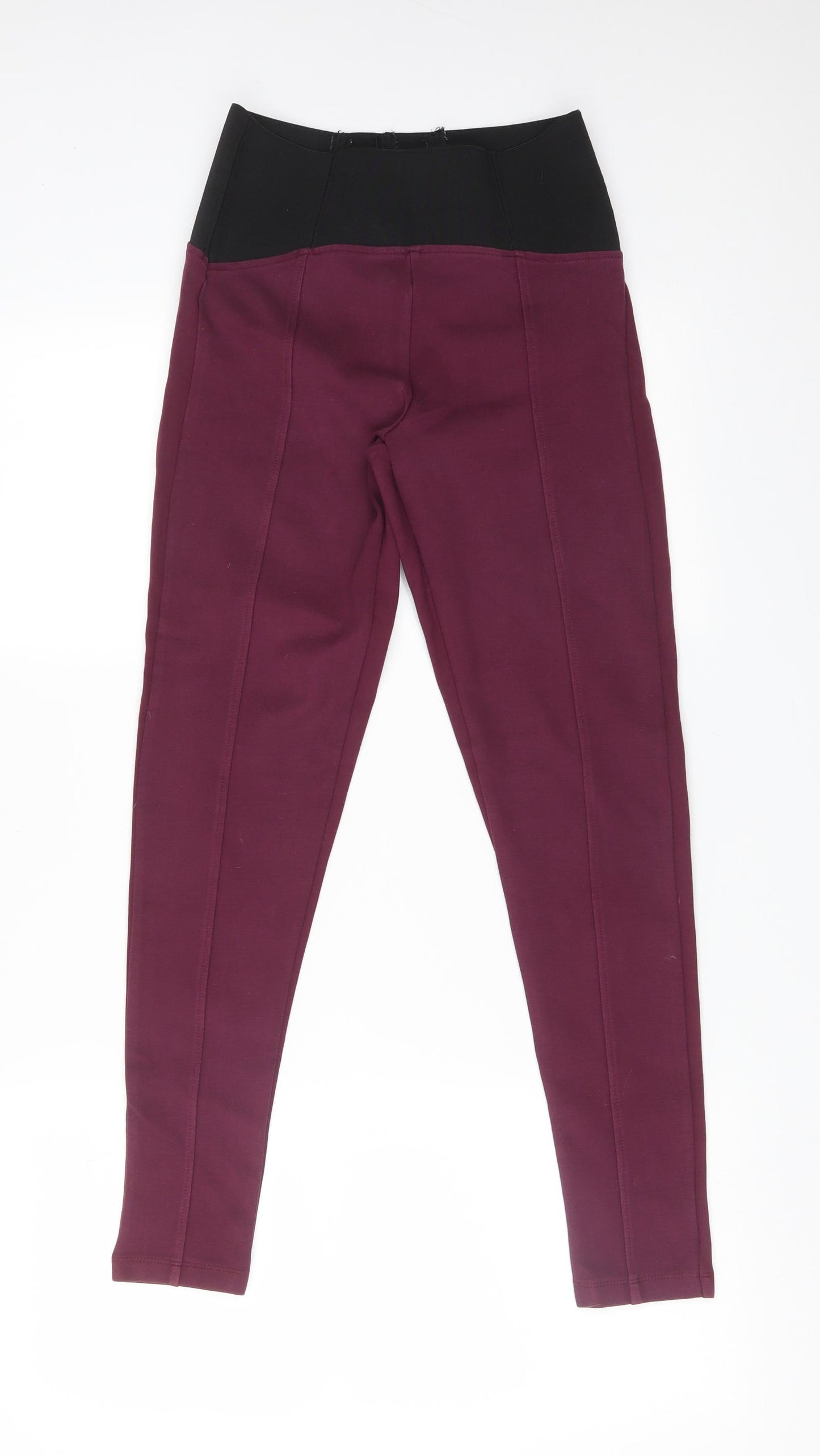 M&S Womens Purple  Viscose  Leggings Size 8 L27 in