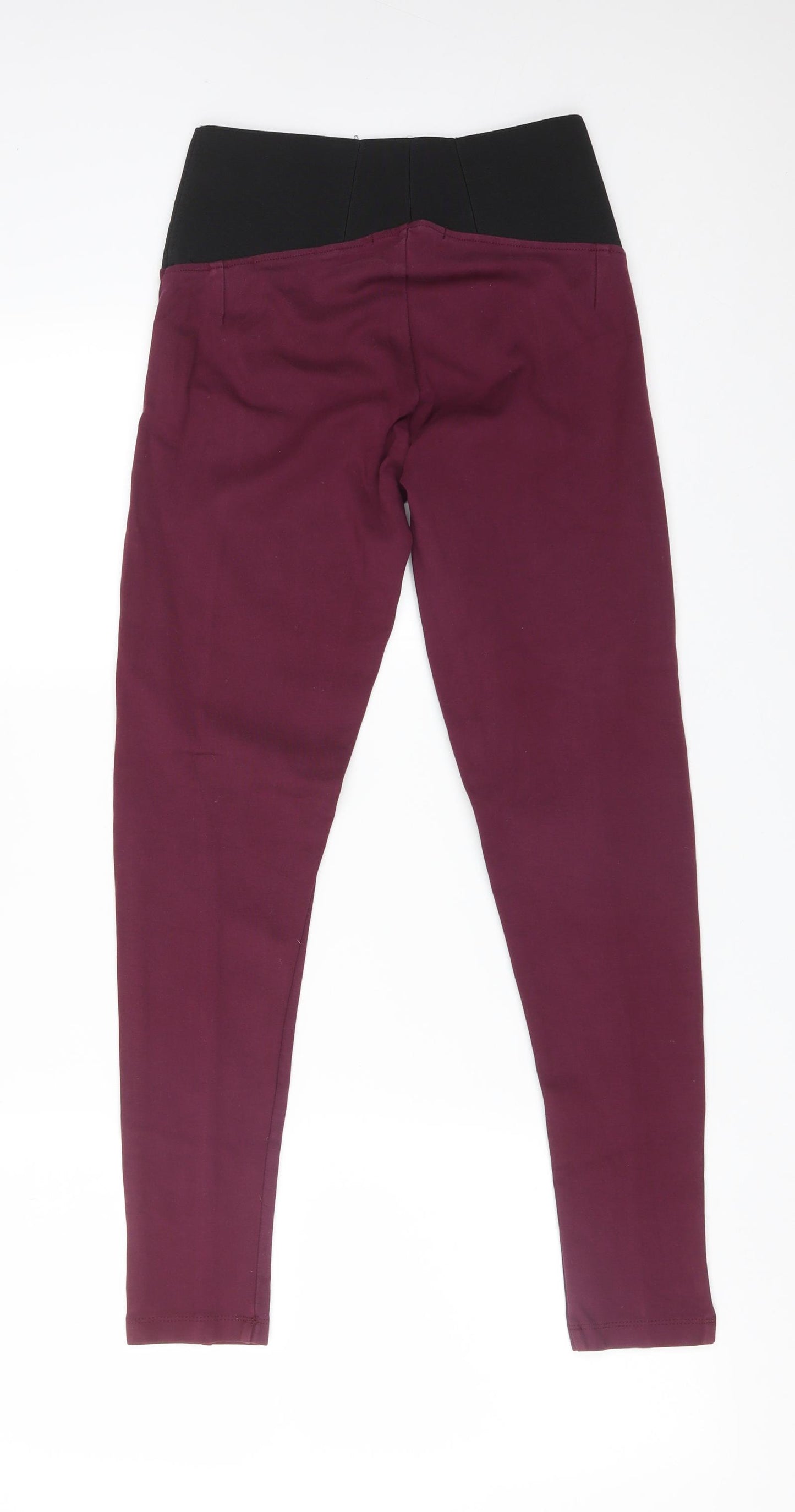 M&S Womens Purple  Viscose  Leggings Size 8 L27 in