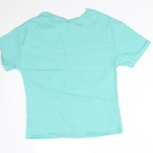 M&S Womens Green Solid Cotton  Pyjama Top Size 10   - STAYCAY EVERYDAY