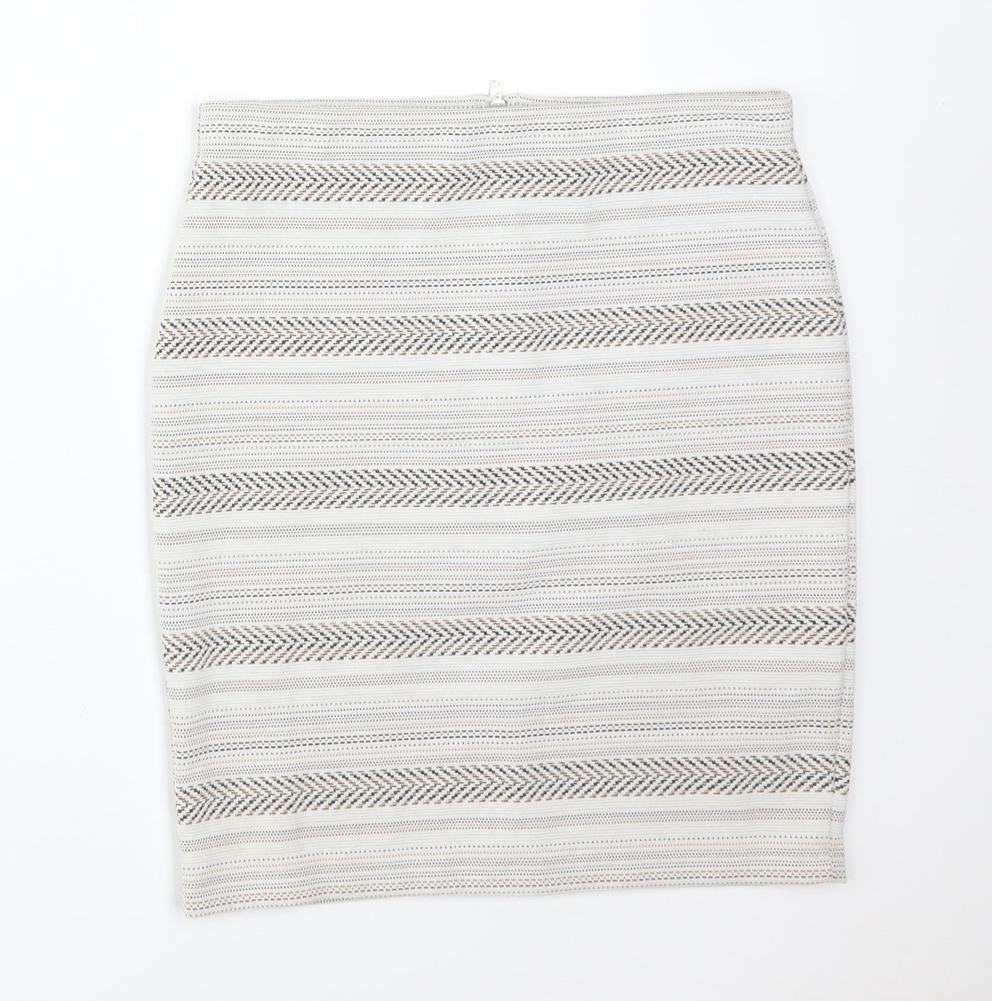Miss Selfridge Womens Multicoloured Striped Polyester Straight & Pencil Skirt Size 10