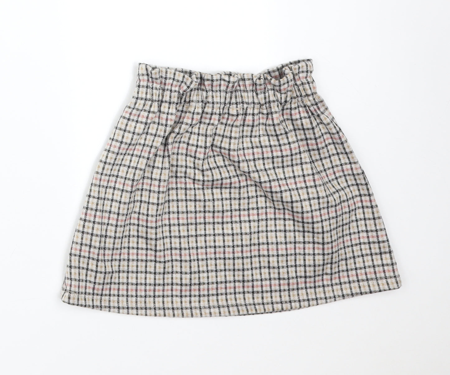 Primark Girls Multicoloured Check Polyester Straight & Pencil Skirt Size 3-4 Years  Regular
