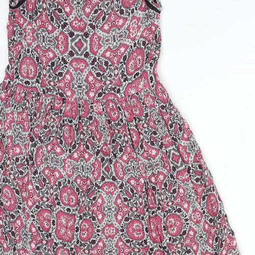 New Look Womens Multicoloured Floral Viscose A-Line  Size 6 V-Neck
