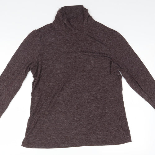 NEXT Womens Grey  Polyester Basic T-Shirt Size 18 Roll Neck
