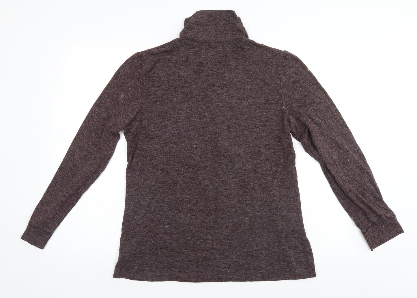 NEXT Womens Grey  Polyester Basic T-Shirt Size 18 Roll Neck