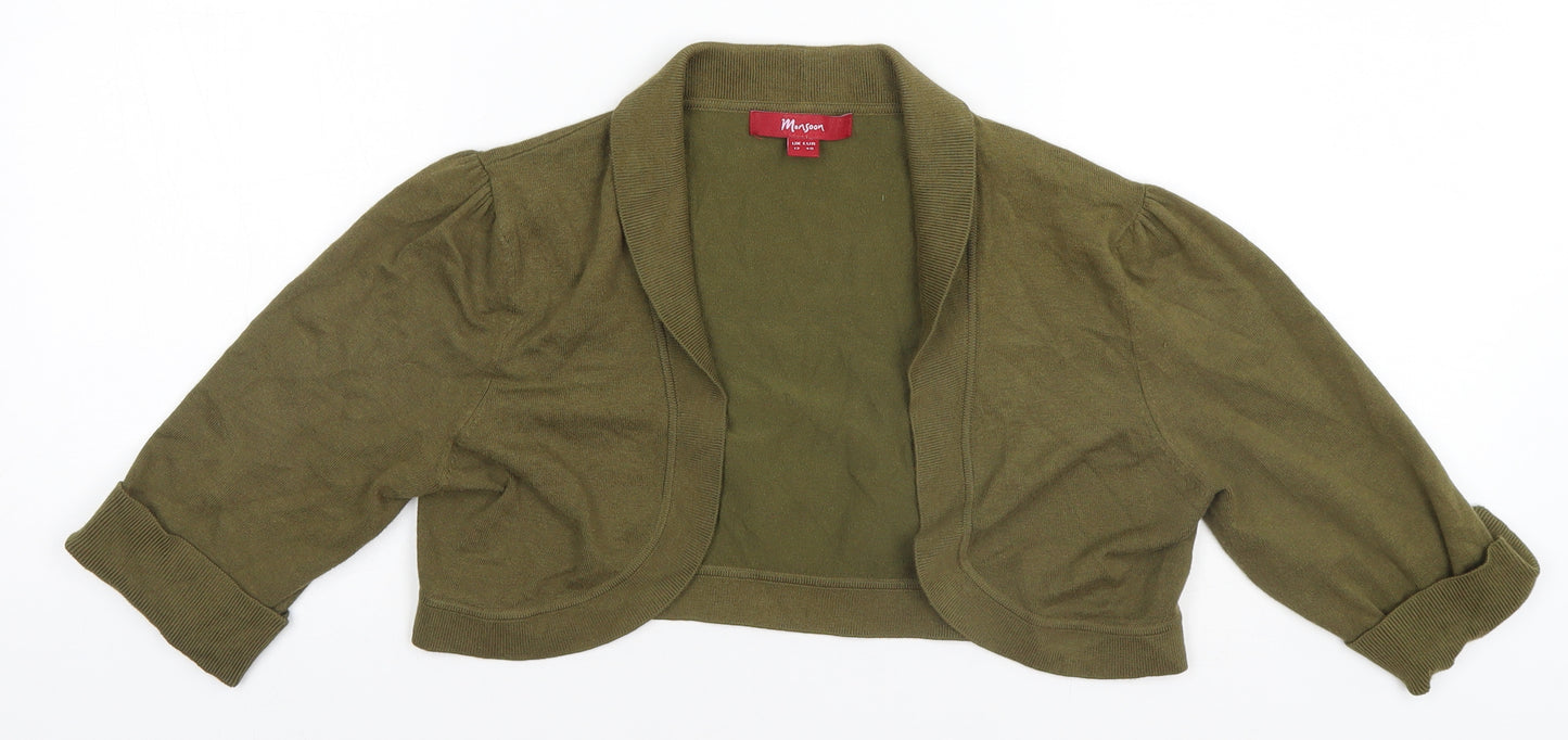 Monsoon Womens Brown Round Neck   Cardigan Jumper Size 12