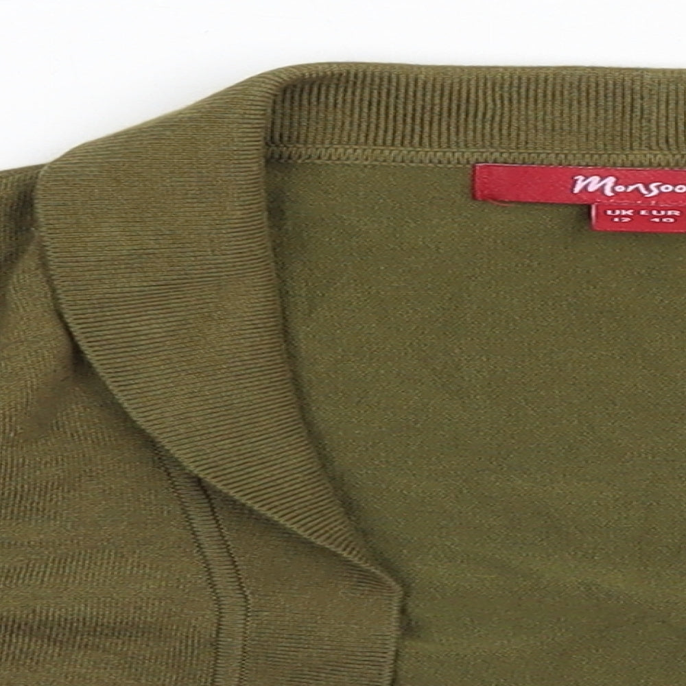 Monsoon Womens Brown Round Neck   Cardigan Jumper Size 12