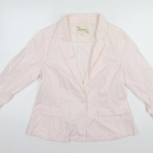 Indigo Womens White   Jacket  Size 14