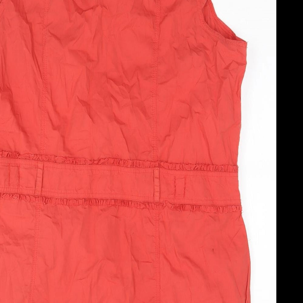 Joe Browns Womens Red  Cotton A-Line  Size 24 Collared