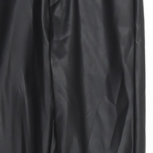 Zara Boys Black  Polyurethane Capri Trousers Size 8 Years  Regular