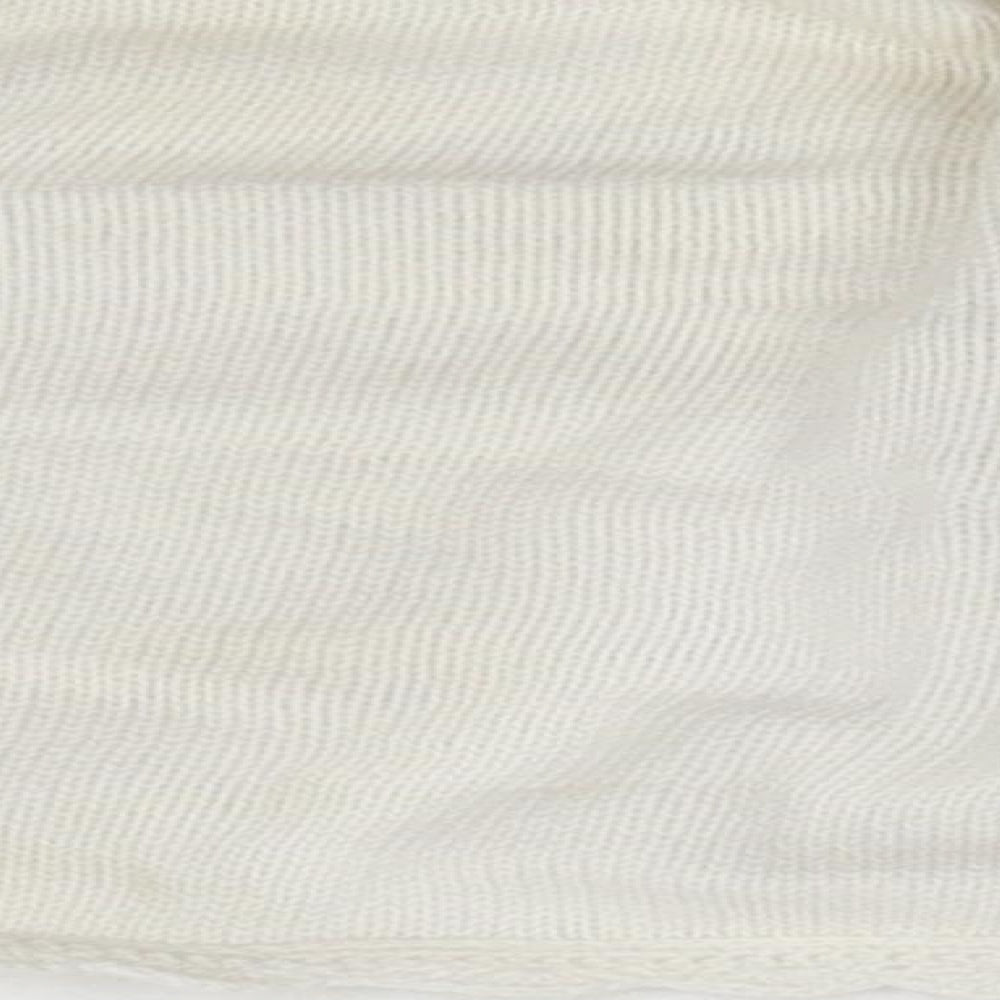 Marks and Spencer Girls White Round Neck  Cotton Cardigan Jumper Size 4-5 Years