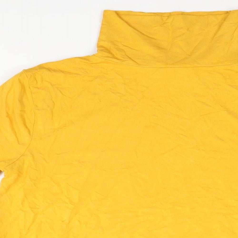 Peacocks Womens Yellow Roll Neck  Viscose Pullover Jumper Size 14
