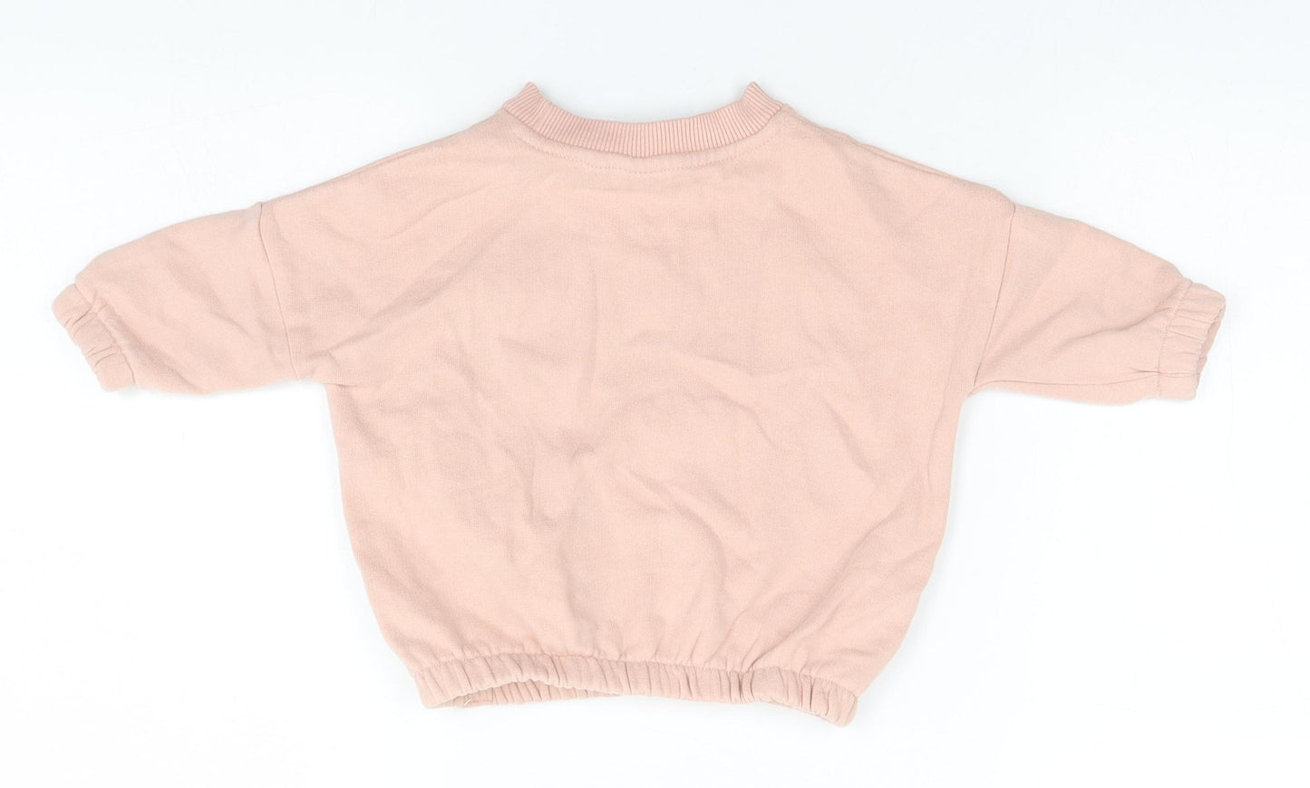 NEXT Baby Pink  Cotton Pullover Jumper Size 6-9 Months