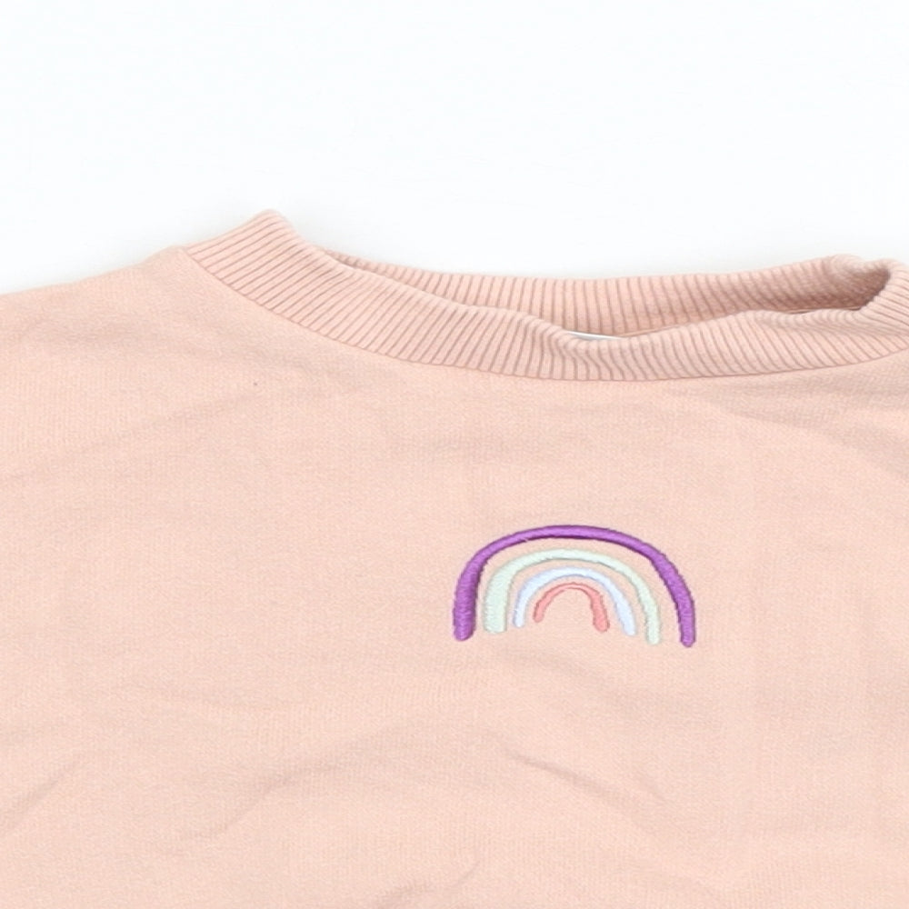 NEXT Baby Pink  Cotton Pullover Jumper Size 6-9 Months