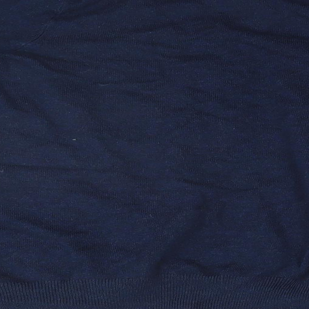 Marks and Spencer Womens Blue Round Neck  Viscose Cardigan Jumper Size 10