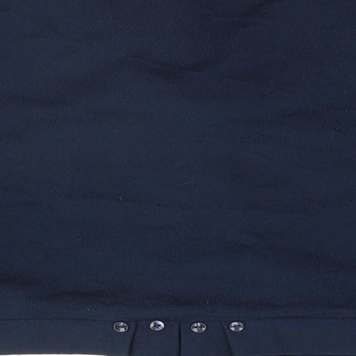 Per Una Womens Blue Round Neck  Viscose Cardigan Jumper Size 14