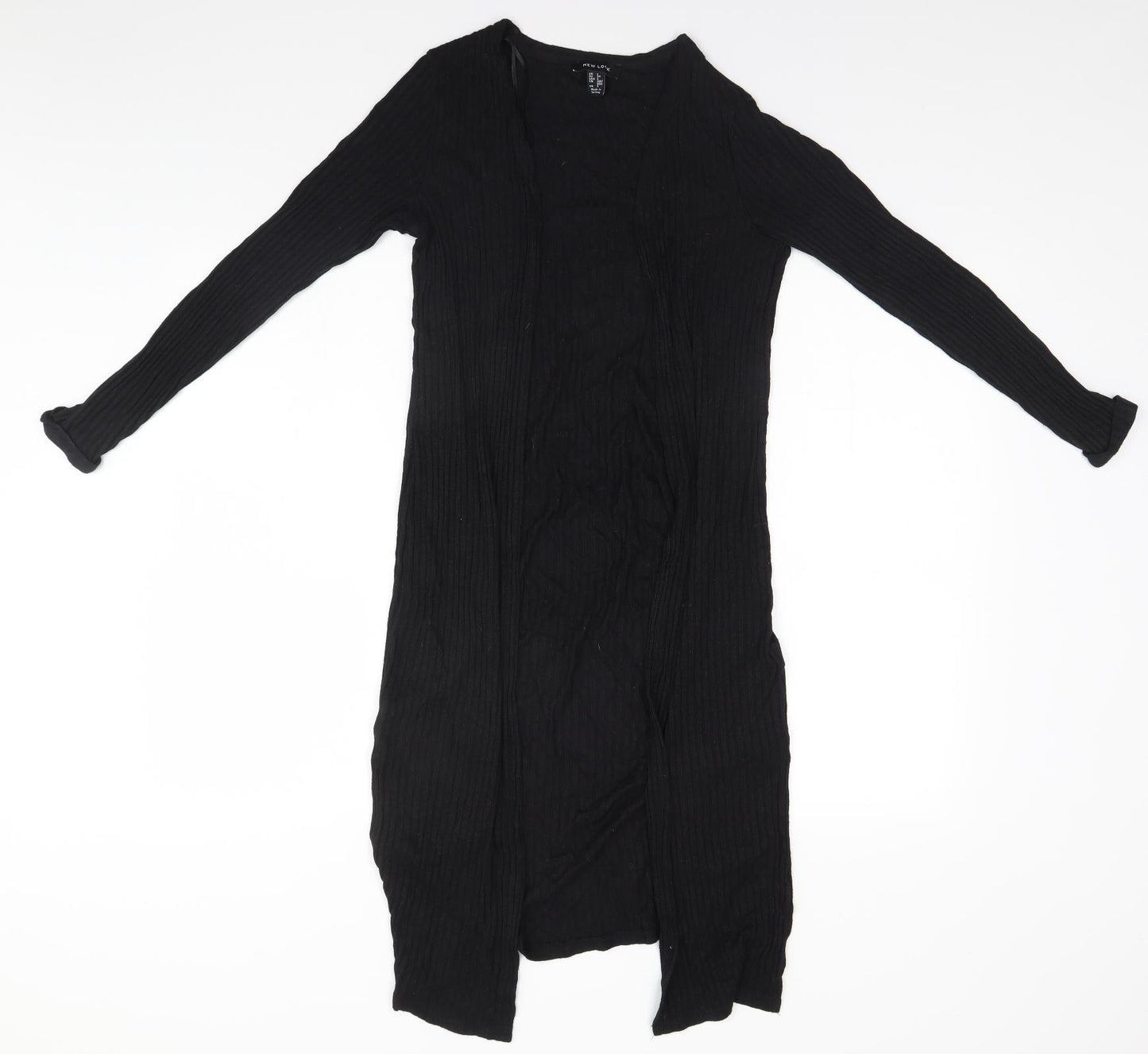 New Look Womens Black Round Neck  Viscose Cardigan Jumper Size 6