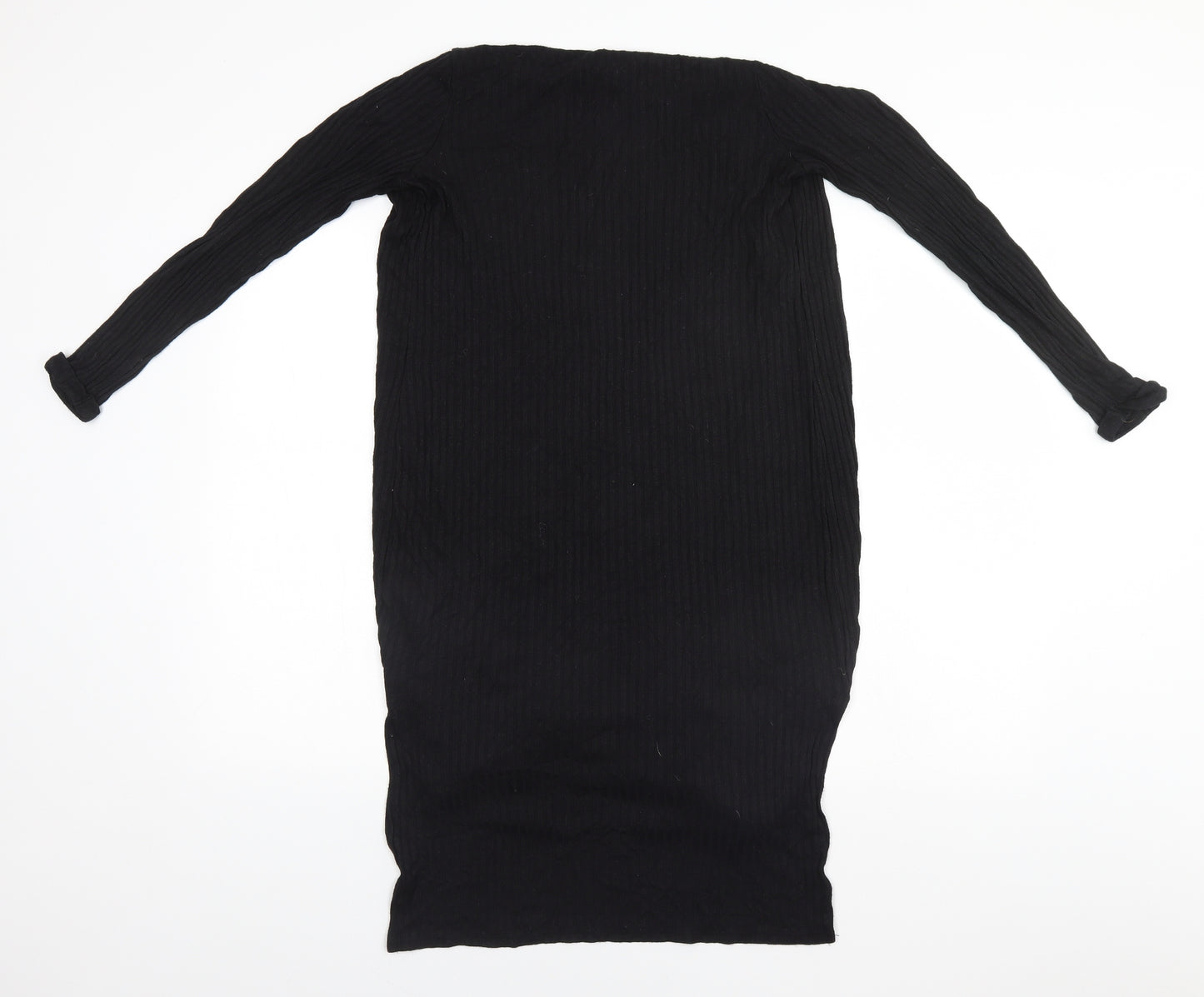 New Look Womens Black Round Neck  Viscose Cardigan Jumper Size 6