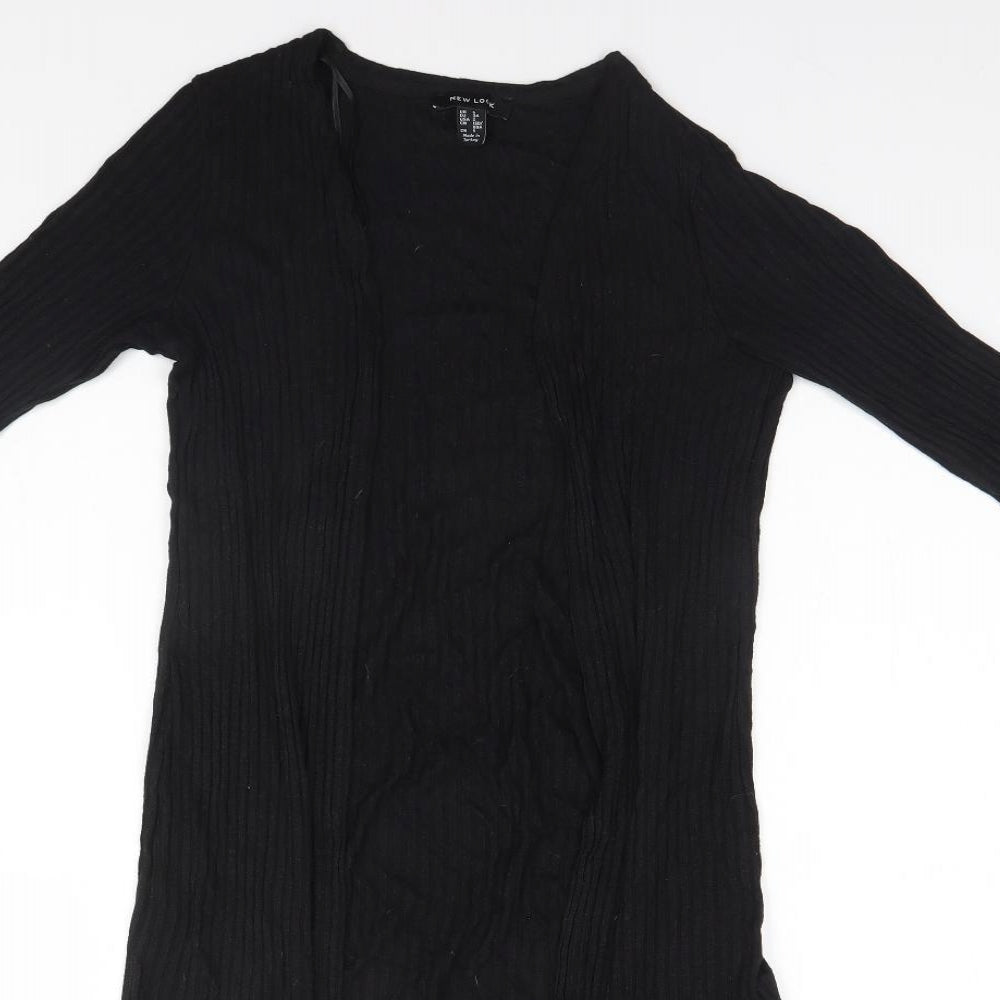 New Look Womens Black Round Neck  Viscose Cardigan Jumper Size 6