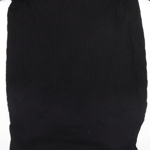 New Look Womens Black Round Neck  Viscose Cardigan Jumper Size 6