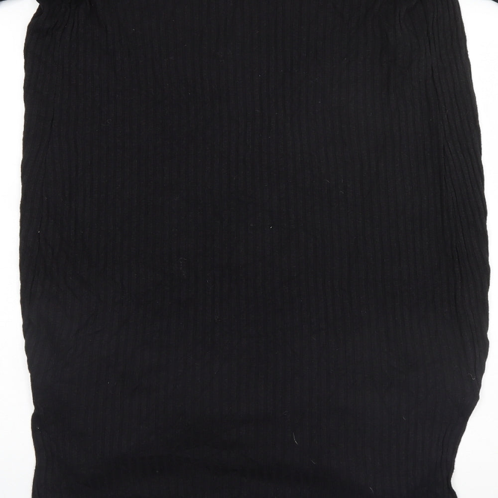 New Look Womens Black Round Neck  Viscose Cardigan Jumper Size 6