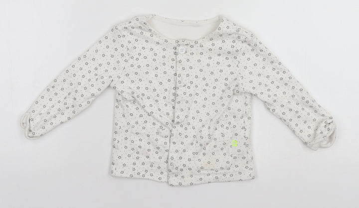 Matalan Baby White Geometric  Jacket  Size 12-18 Months
