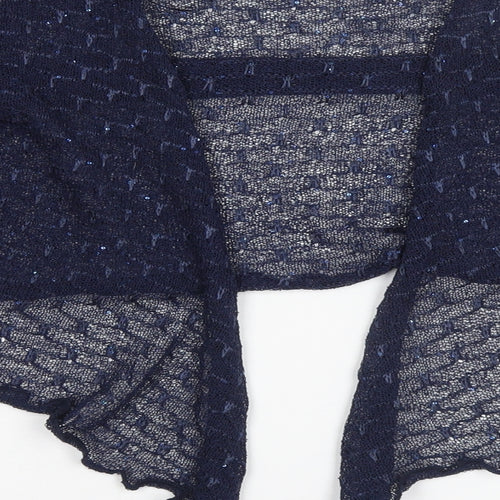 Preworn Womens Blue Round Neck  Polyester Cardigan Jumper Size XL