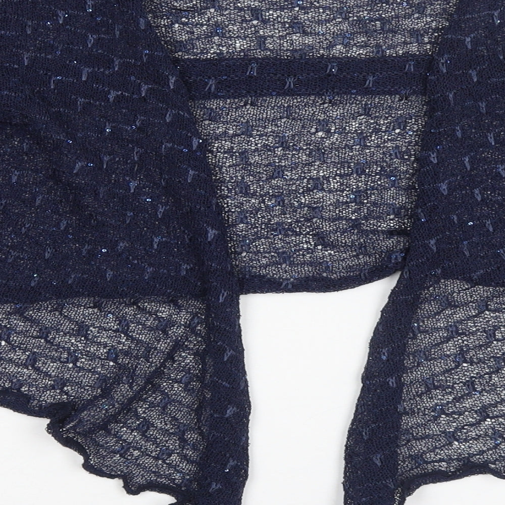 Preworn Womens Blue Round Neck  Polyester Cardigan Jumper Size XL