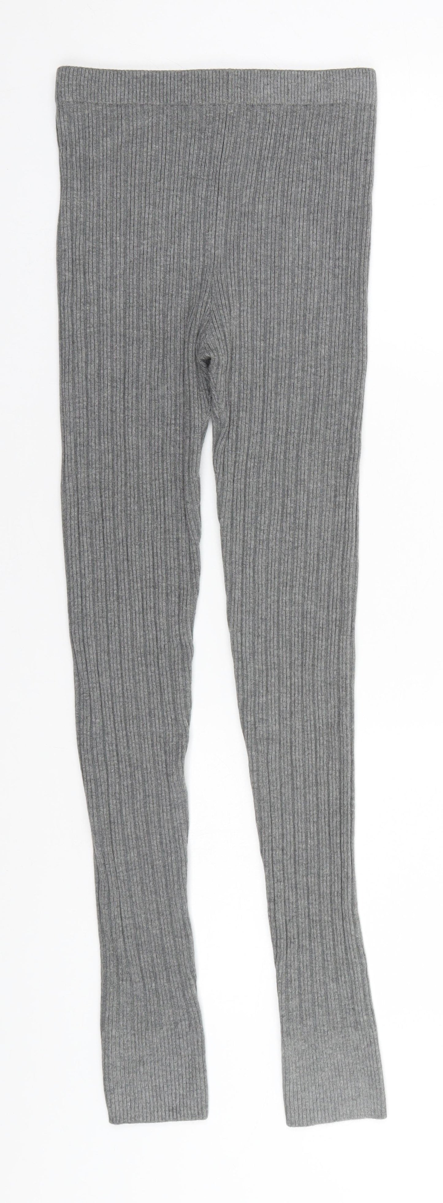 ASOS Womens Grey  Acrylic Trousers  Size 10 L26 in Regular