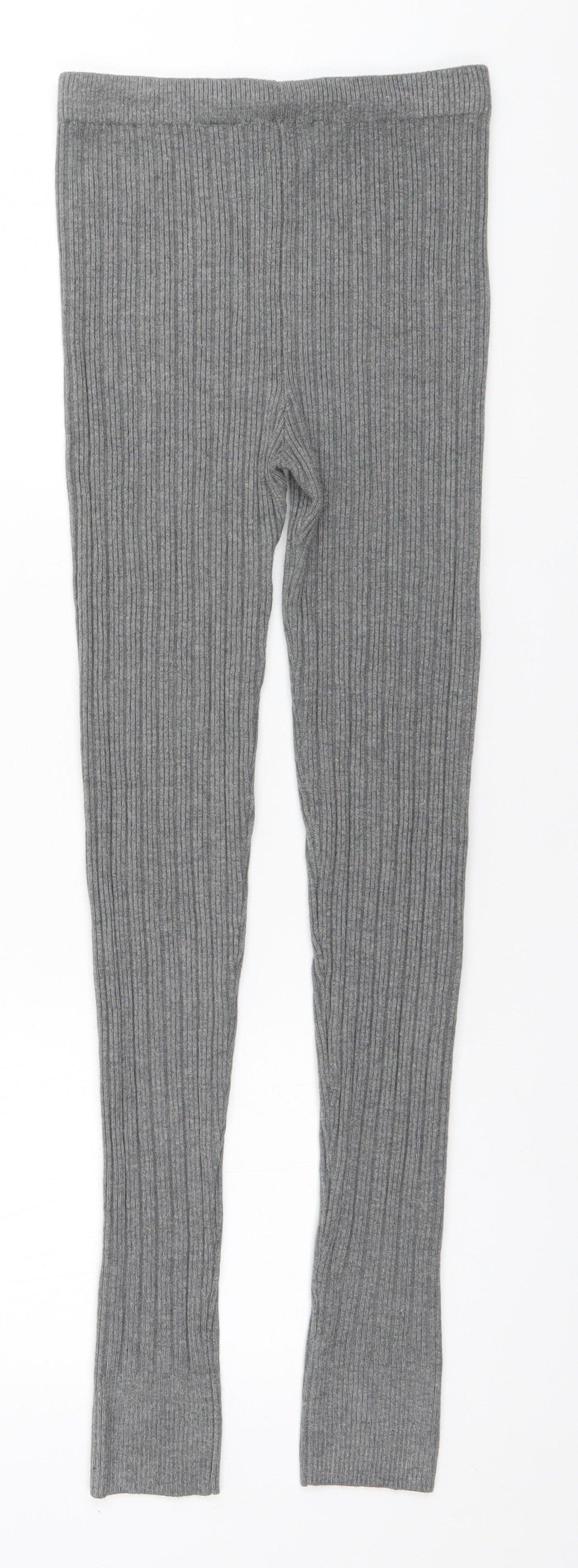 ASOS Womens Grey  Acrylic Trousers  Size 10 L26 in Regular
