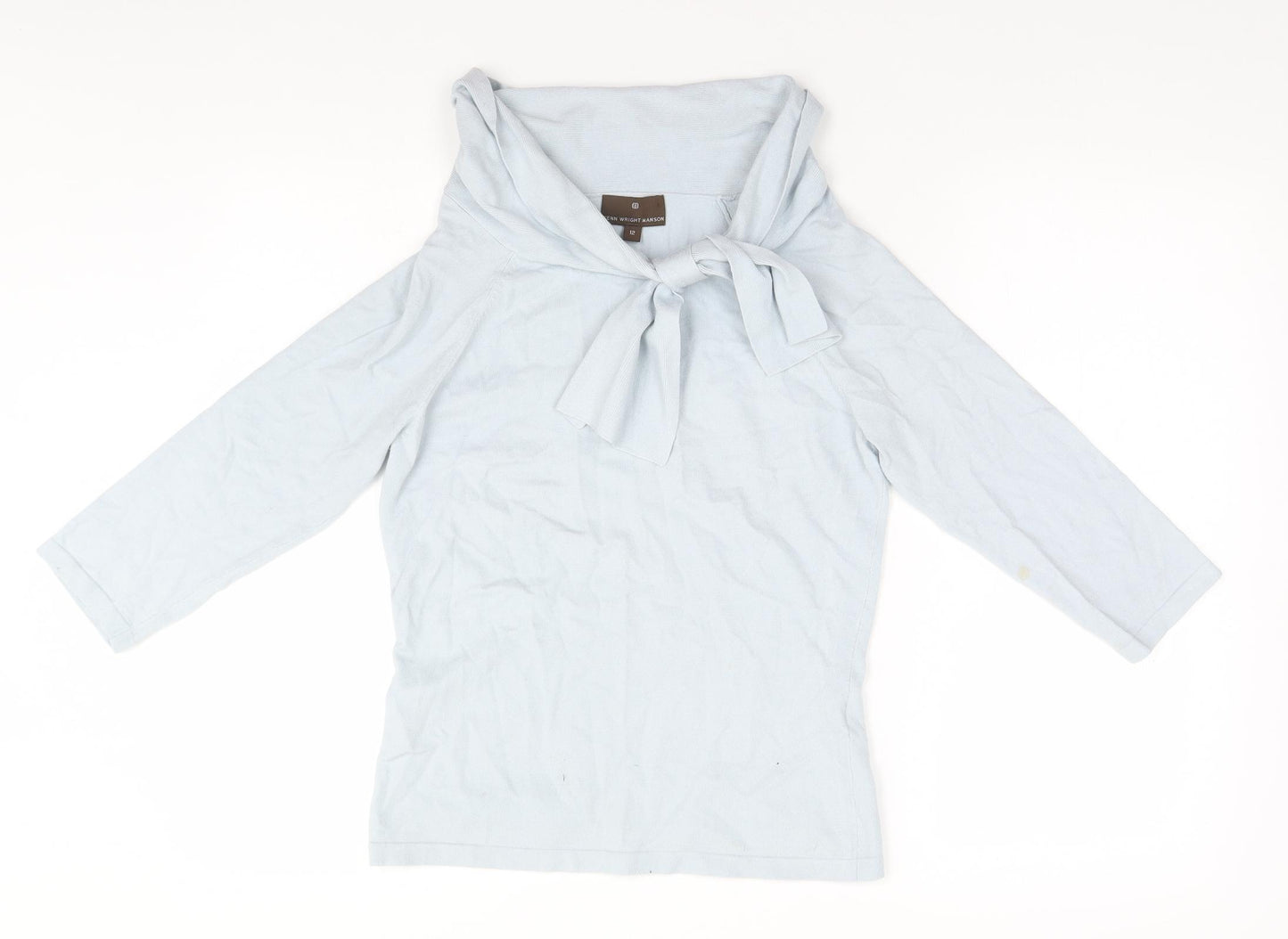 Fenn Wright Manson Womens Blue Roll Neck  Viscose Pullover Jumper Size 12