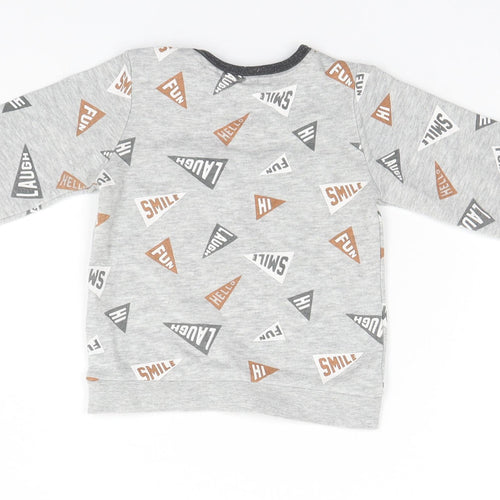 TU Baby Grey  Cotton Pullover Jumper Size 9-12 Months
