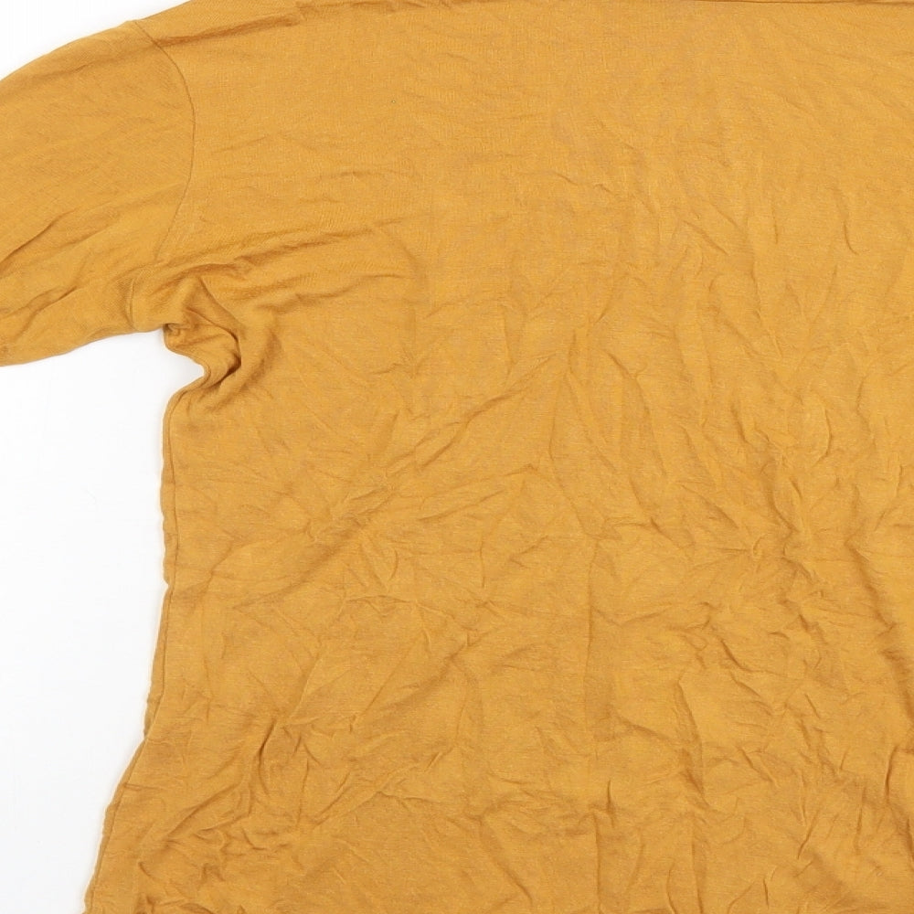 Preworn Womens Orange Roll Neck  Viscose Pullover Jumper Size S