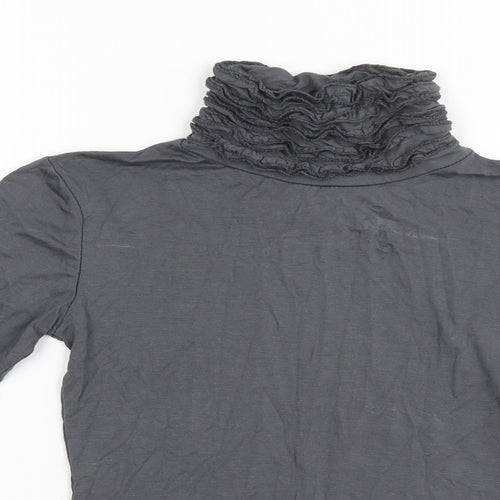 Preworn Womens Grey Roll Neck  Viscose Pullover Jumper