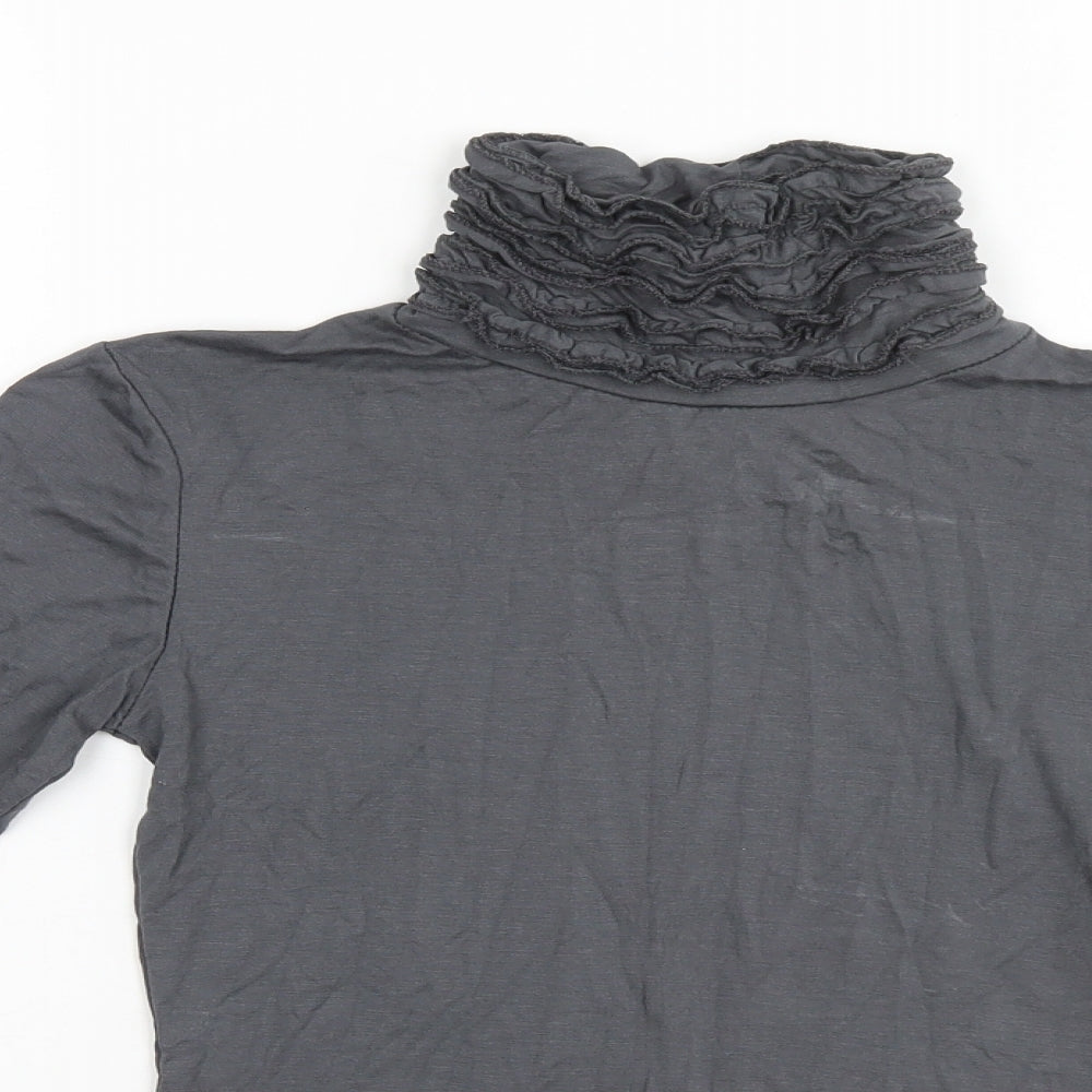 Preworn Womens Grey Roll Neck  Viscose Pullover Jumper