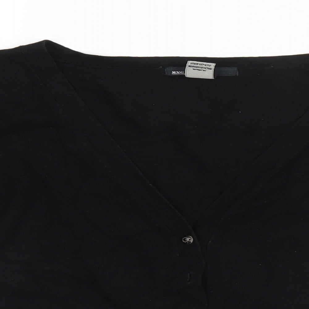 Preworn Womens Black Round Neck   Cardigan Jumper Size XL