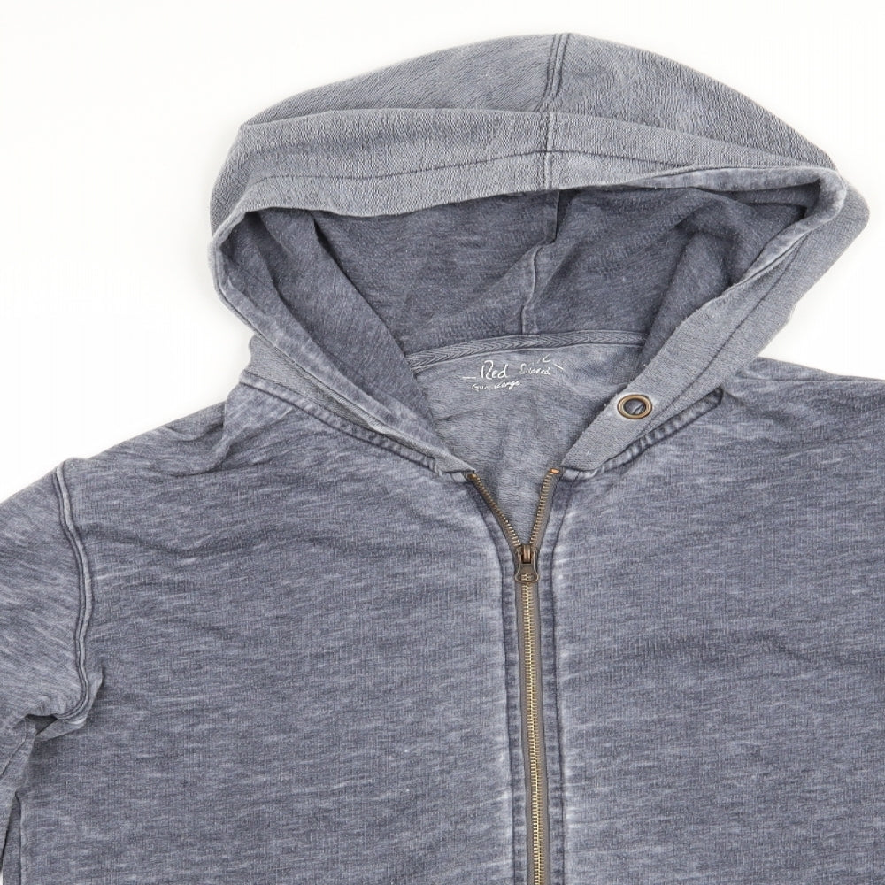 Red Soul Mens Grey  Cotton Full Zip Hoodie Size XL   - Grey Mix