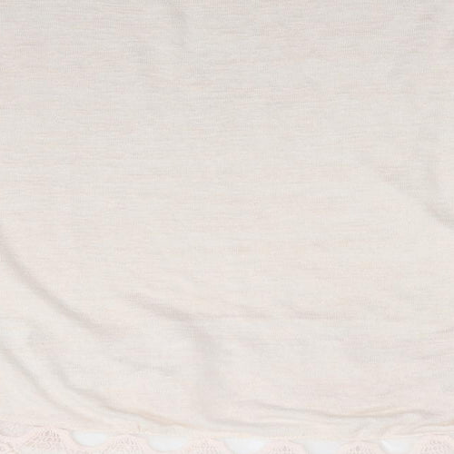 Nine by Savannah Milleri Womens Ivory Crew Neck  Viscose Pullover Jumper Size 12   - Lace Hemline