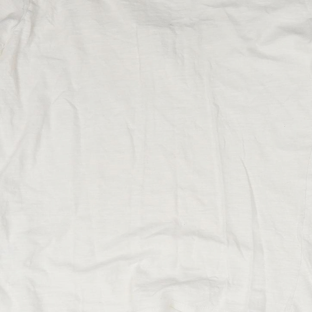 White Stuff Womens Ivory  Cotton Tunic Blouse  Round Neck - Details Neckline